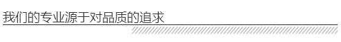 我们的专业源于对品质的追求 我们的专业源于对品质的追求